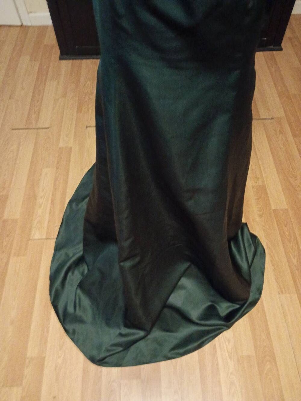 Vintage Y2K Size 18 Michaelangelo Green Spaghetti Strap Formal Maxi Long Dress - Picture 3 of 9